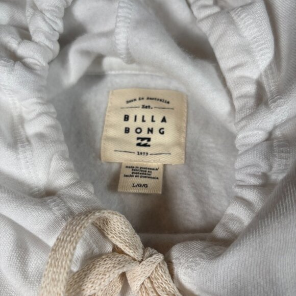 Billabong Hoodie White Graphic Surf Logo Beach Dreams Pullover – Size L - Picture 4 of 8